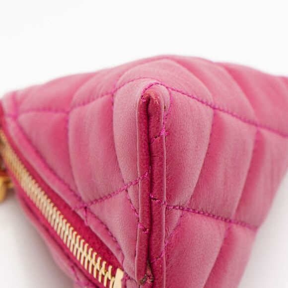 Saint Laurent Quilted Lambskin Triangle Charm - Picture 9 of 9